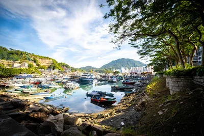Sunny Fishing Village Bay - free city & urban wallpaper 2048×1365