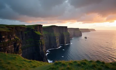 Cliffs of Moher at Sunset - free landscapes wallpaper 3200×1920