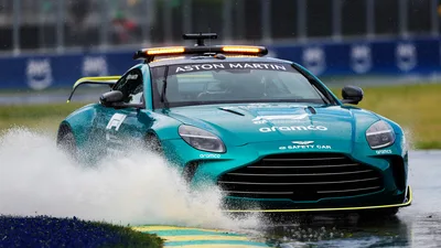 Aston Martin Safety Car Splashing Through Water - free cars & vehicles wallpaper 3840×2160