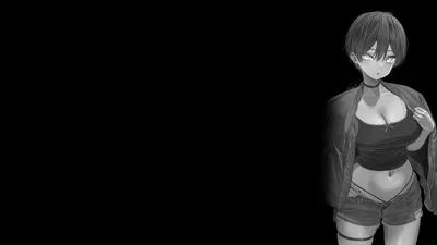 Anime Character Portrait on Black Background - free anime wallpaper 3840×2160