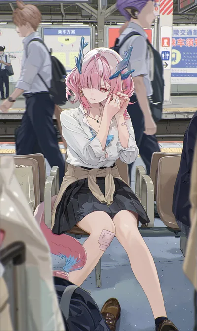 Mi Fu's School Day Commute - free anime wallpaper 4627×7762