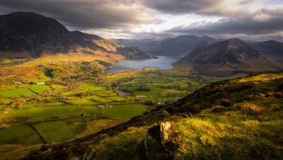 Lake District Valley Under Dramatic Skies - free wallpaper 6144×3472