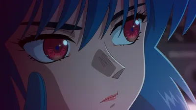 Crimson Gaze: Motoko's Silent Watch - free anime wallpaper 3840×2160