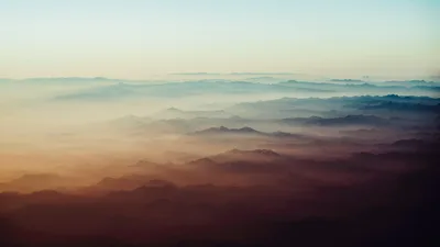 Misty Mountain Layers at Dawn - free landscapes wallpaper 4800×2700