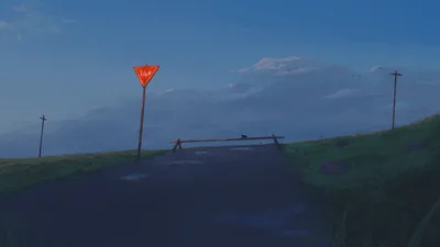 Rural Crossroads at Dusk - free art & design wallpaper 3840×2160