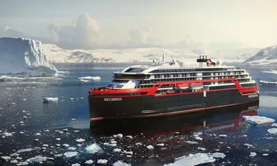 Roald Amundsen Cruise Ship in Arctic Ice Waters - free cars & vehicles wallpaper 3000×1800