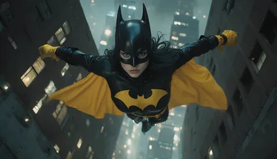 Batgirl flying between skyscrapers - free movies & tv wallpaper 4056×2328