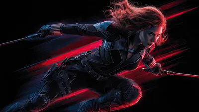 Armed Woman in Black Tactical Suit with Red Hair - free movies & tv wallpaper 5120×2880