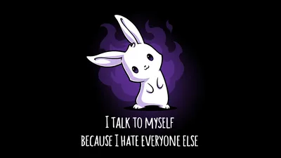 Misanthropic Bunny's Dark Wisdom - free kids & cute wallpaper 8000×4500