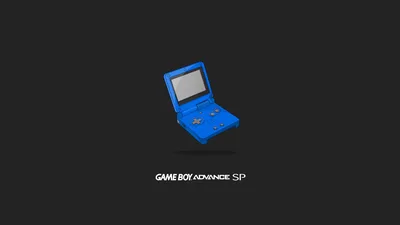 Blue Game Boy Advance SP Minimalist - free dark wallpaper 5120×2880