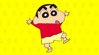 Shin-chan Dancing on Bright Yellow Background - free movies & tv wallpaper 3840×2160
