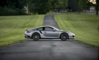 Silver Porsche 911 Turbo on Driveway in Estate Grounds - free cars & vehicles wallpaper 1920×1168