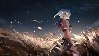 Silver-Haired Woman in Desert Under Starry Night Sky - free gaming wallpaper 1920×1080