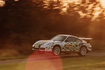 Rally Car in Motion Through Forest Road - free cars & vehicles wallpaper 5472×3648