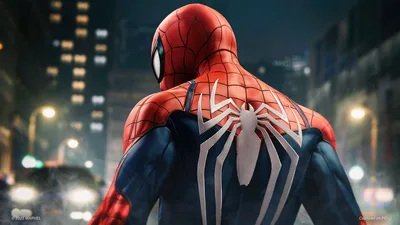 Spider-Man Advanced Suit in the City Night - free gaming wallpaper 3840×2160