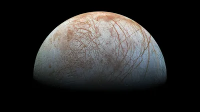 Europa's Icy Surface - Jupiter's Mysterious Moon - free space wallpaper 5120×2880