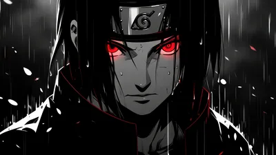Itachi's Crimson Gaze in Darkness - free dark wallpaper 3840×2160