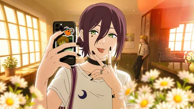 Reze's Sunny Selfie Moment - free anime wallpaper 5120×2880
