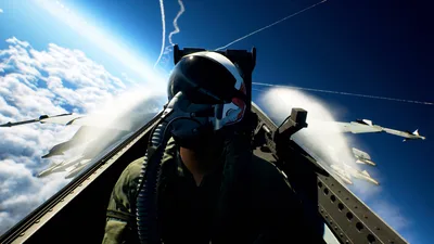 High-Altitude Dogfight - Ace Combat 8 Wings of Glory - free gaming wallpaper 7680×4320