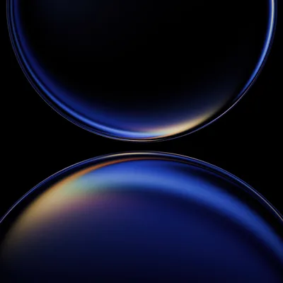 Iridescent Blue Spheres on Black - free abstract wallpaper 5120×5120