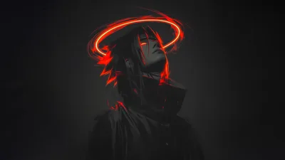 Sasuke's Crimson Descent - Dark Anime Art - free dark wallpaper 7680×4320