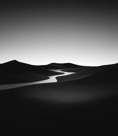 Desert River's Silent Journey - free wallpaper 6480×7454