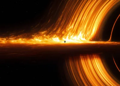 Gargantua's Golden Horizon: Endurance at the Edge - free space wallpaper 5120×3662