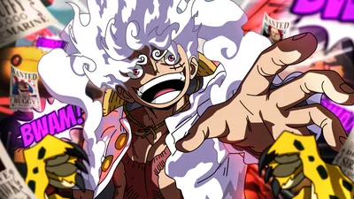 Luffy's Divine Awakening - Gear 5 Sun God Nika - free anime wallpaper 5120×2880