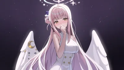 Celestial Mika: Purple Dreams in Blue Archive - free anime wallpaper 7680×4320