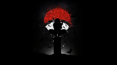 Itachi's Shadow - Red Requiem AMOLED - free dark wallpaper 3840×2160