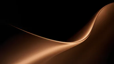 Metallic Bronze Wave on Black - free abstract wallpaper 5120×2880