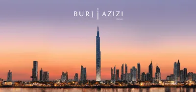 Burj Azizi Sunset Over Dubai's Golden Skyline - free city & urban wallpaper 6120×2880