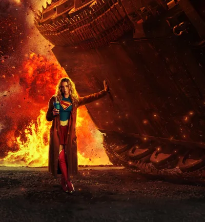 Supergirl Rising From The Flames - free movies & tv wallpaper 5120×5542