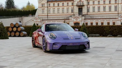 Purple Porsche 911 GT3 Touring Tree of Life - free cars & vehicles wallpaper 5120×2880