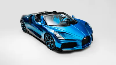 Blue Bugatti W16 Mistral Roadster in Motion - free cars & vehicles wallpaper 7680×4320