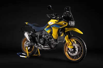 Ducati DesertX 100 Yellow Beast 8K - free dark wallpaper 8192×5464