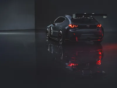Dark Mazda Sports Car With Red Tail Lights - free cars & vehicles wallpaper 5000×3750