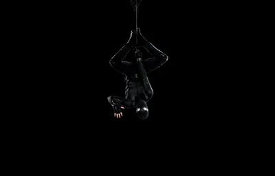 Spider-Man in Black: Descending Into Darkness - free wallpaper 3840×2458