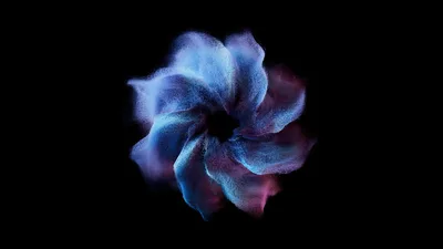 Nebula Bloom: Blue Particle Swirl - free abstract wallpaper 7680×4320