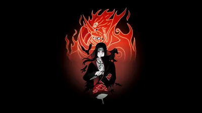 Itachi's Crimson Susanoo - Sharingan Power Unleashed - free dark wallpaper 5120×2880