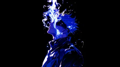 Satoru Gojo Electric Infinity - 5K AMOLED - free dark wallpaper 5120×2880