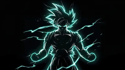 Ultra Instinct Goku Neon Abyss 5K - free dark wallpaper 5120×2880