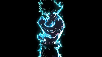 Goku Ultra Instinct Neon Electric Power - free anime wallpaper 5120×2880