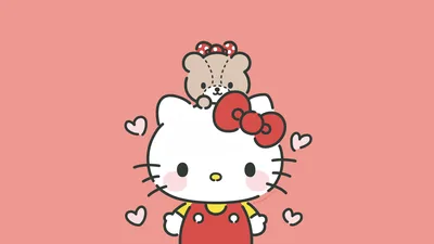 Hello Kitty & Kawaii Bear Love - 5K Sanrio - free anime wallpaper 5120×2880