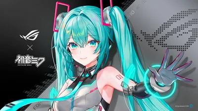 Hatsune Miku x ASUS ROG Collaboration - free anime wallpaper 3840×2160
