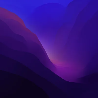 Purple Depths: macOS Monterey Dark - free dark wallpaper 6016×6016