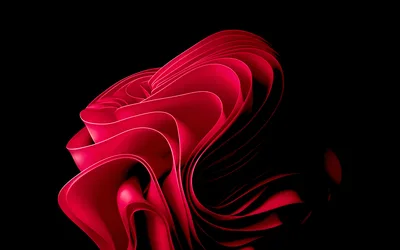 Red Abstract Flow - Windows 11 AMOLED - free abstract wallpaper 3840×2400