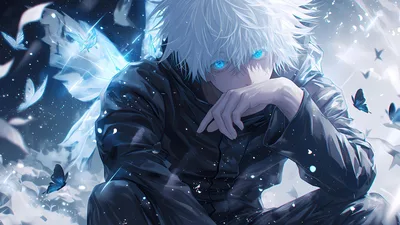 Infinite Blue: Gojo's Ethereal Power - free anime wallpaper 5120×2880