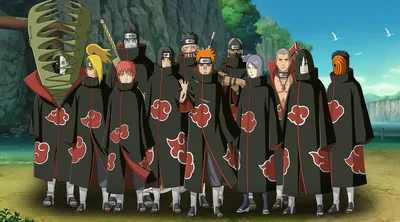Akatsuki Members United Under Pain's Command - free anime wallpaper 9000×5000
