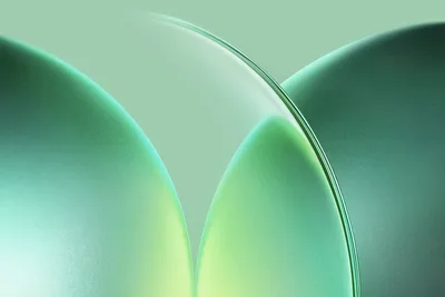Sage Whisper: Modern Green Curves in 5K - free abstract wallpaper 5120×3413